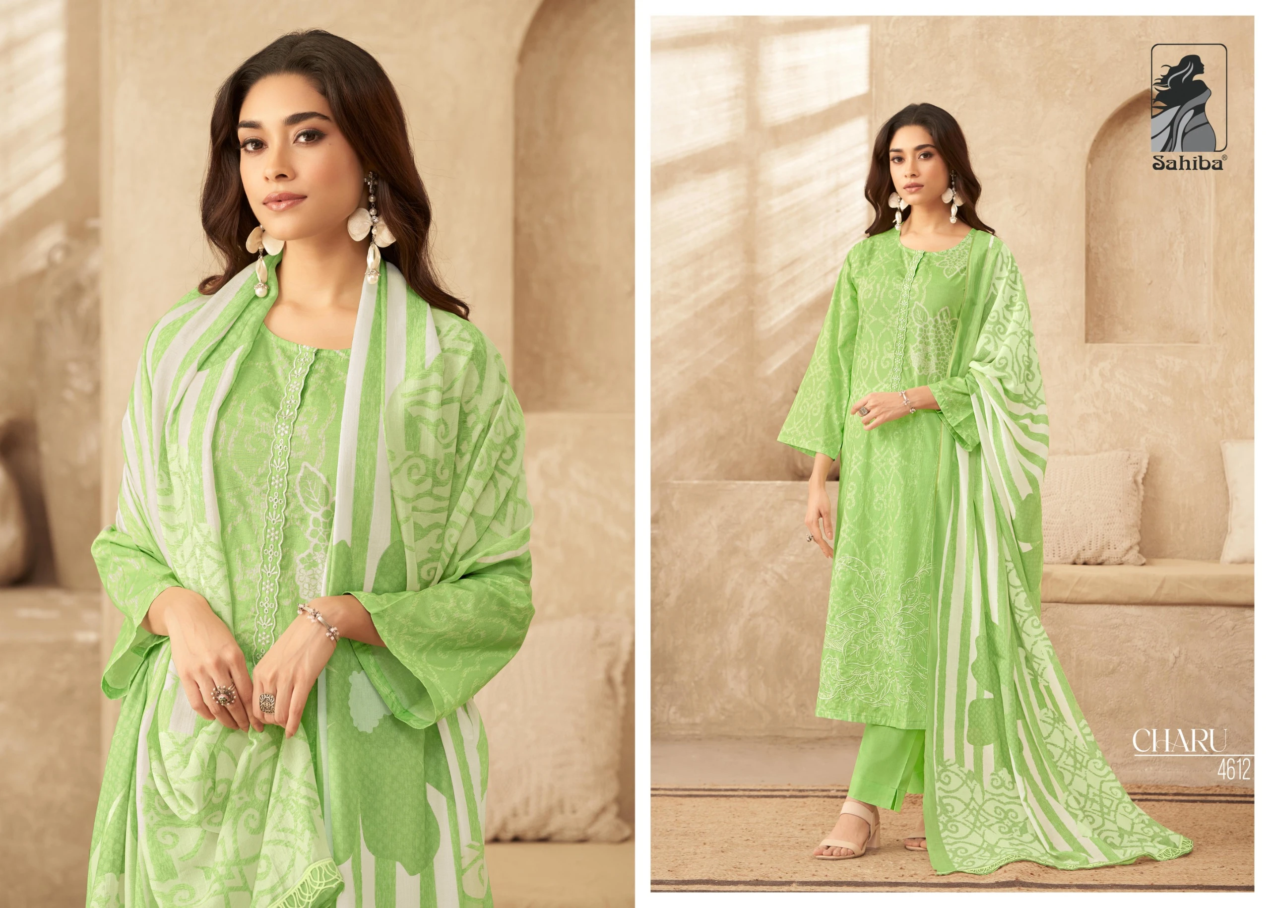 Sahiba Charu Pure Cotton Lawn Digital Print Wholesale Fancy Salwar Suit Catalog — Wholesale Salwar Suits, MPA wholesale from Surat - Gallery Image 3
